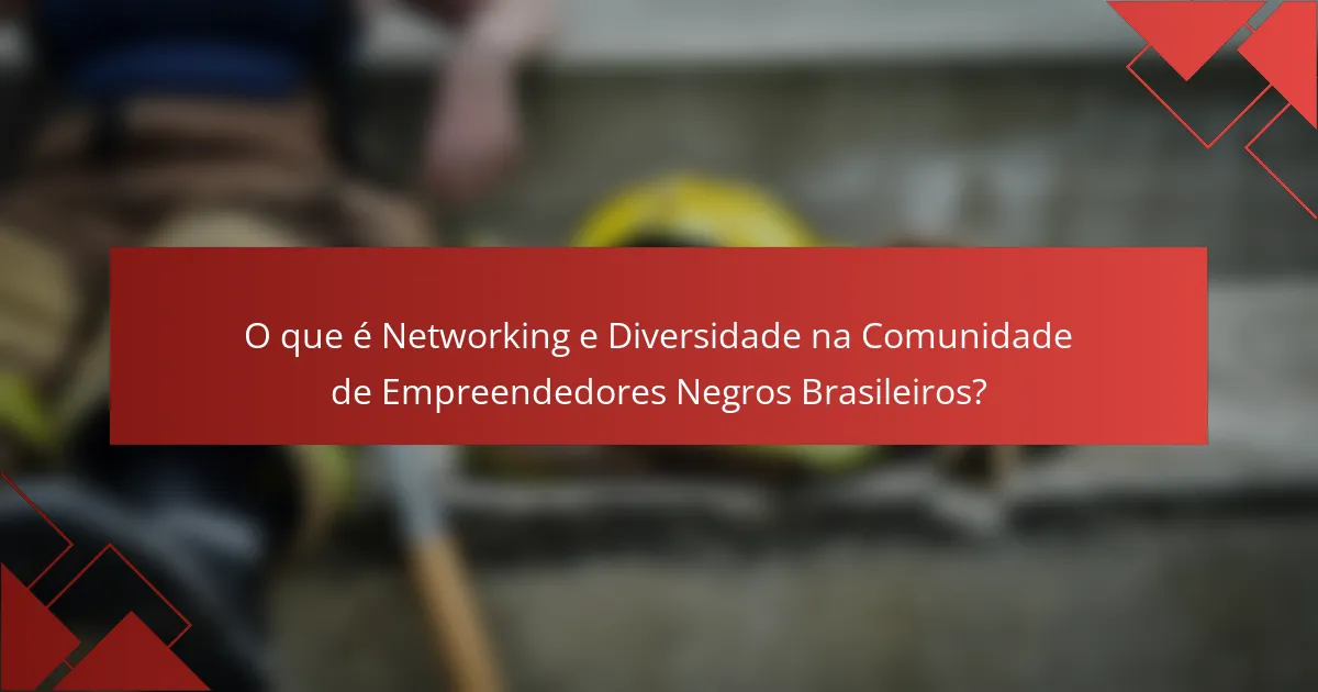 O que é Networking e Diversidade na Comunidade de Empreendedores Negros Brasileiros?